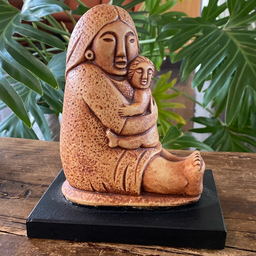 Vintage Adolfo Vigil Artist Mother and Child Sculpture - Picture 1 of 10